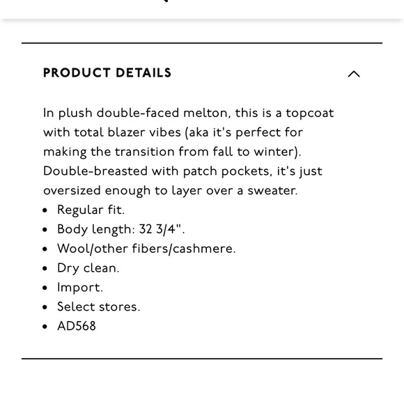 Madewell double breasted coat - Picture 5 of 5